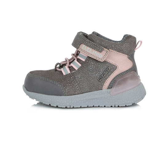 D.D.step Mädchen Übergangsschuhe Grau F61-906B AQUA-TEX