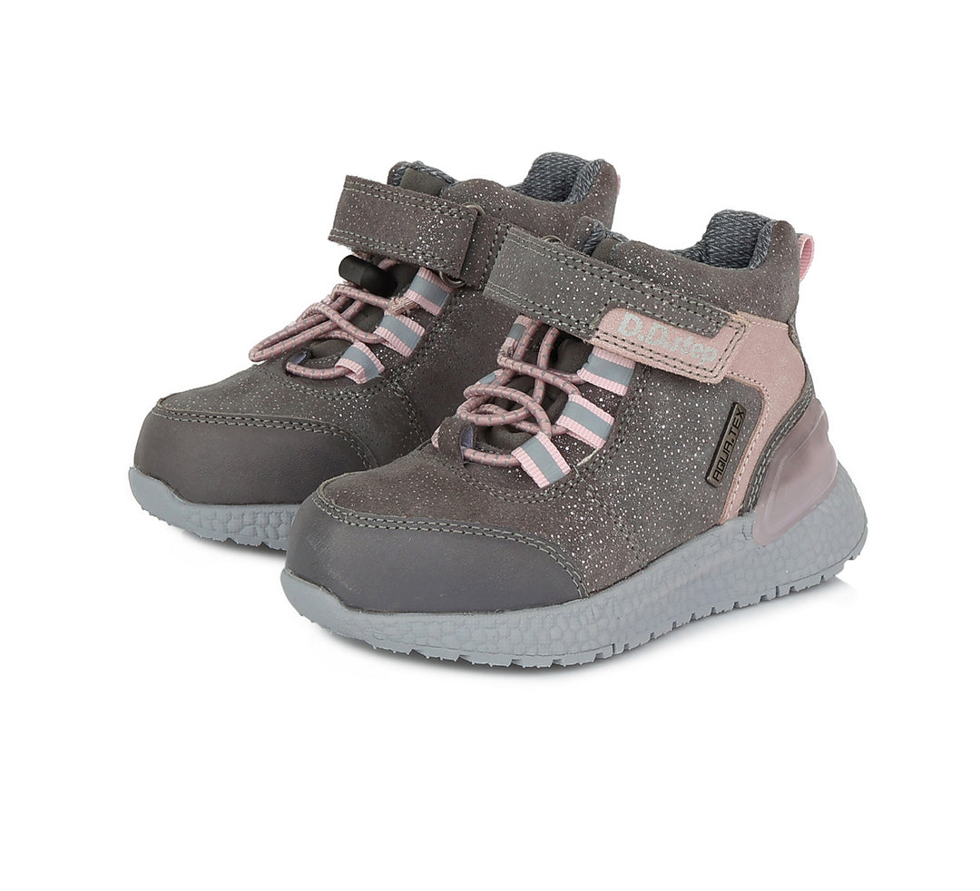 D.D.step Mädchen Übergangsschuhe Grau F61-906B AQUA-TEX