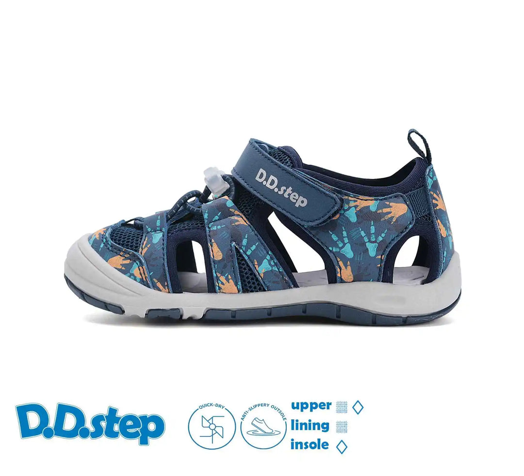 D.D.step Kinder Sport Sandalen Jungen Stoffschuhe Königsblau