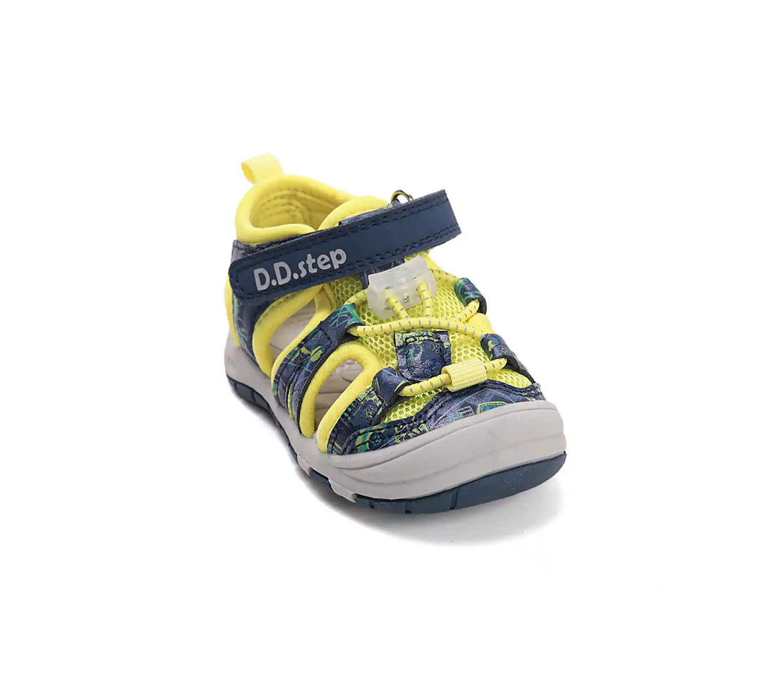 D.D.step Kinder Sport Sandalen Jungen Stoffschuhe Gelb-Blau
