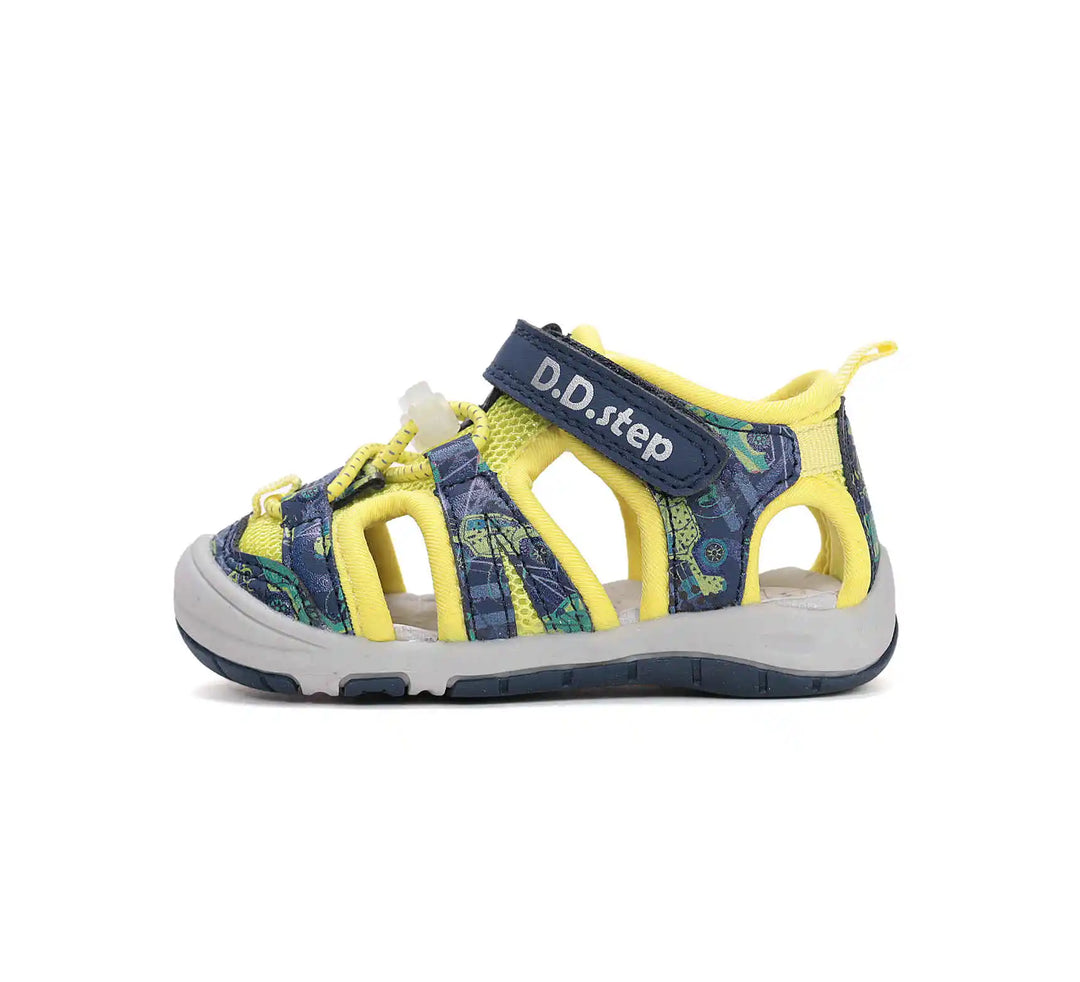 D.D.step Kinder Sport Sandalen Jungen Stoffschuhe Gelb-Blau