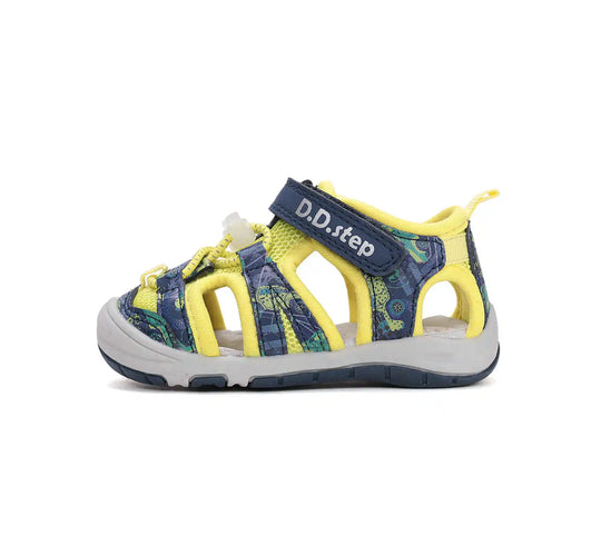 D.D.step Kinder Sport Sandalen Jungen Stoffschuhe Gelb-Blau