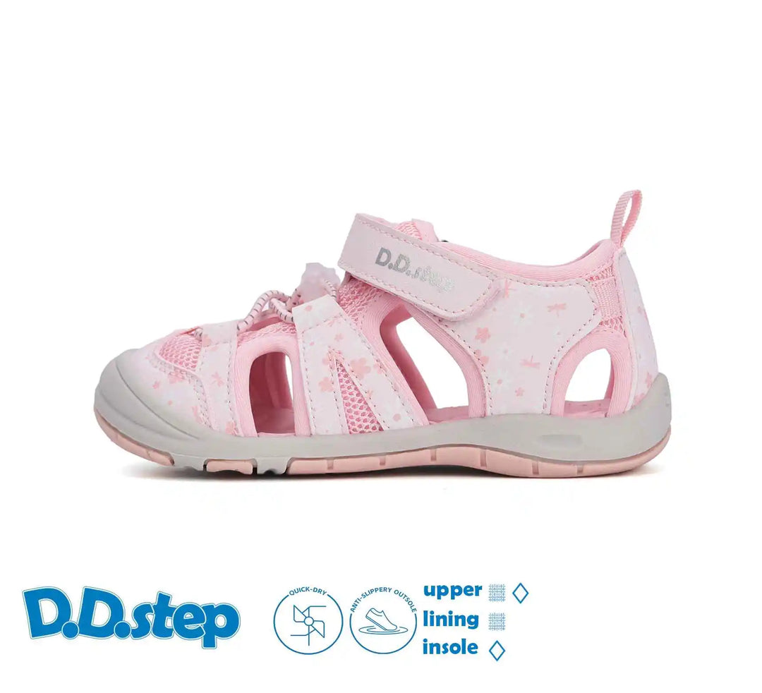 Kinder Sport Sandalen Mädchen Stoffschuhe Babyrosa D.D.step ddstep