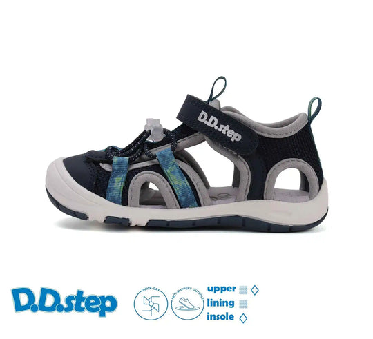 DDstep Kinder Sport Sandalen Jungen Stoffschuhe Königsblau