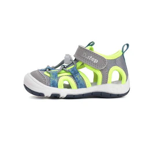  D.D.step Kinder Sport Sandalen Jungen Gelb-Grau Stoffschuhe – Schnelltrocknende und bequeme Außenschuhe für D.D.step Kinder.