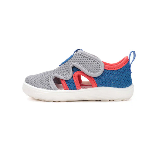 D.D.step Kinder Barfuß Sport Sandalen Jungen Stoffschuhe Grau-Blau