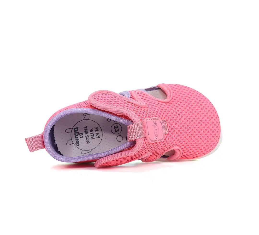 DDstep Kinder Barfuß Sport Sandalen Mädchen Stoffschuhe Babyrosa