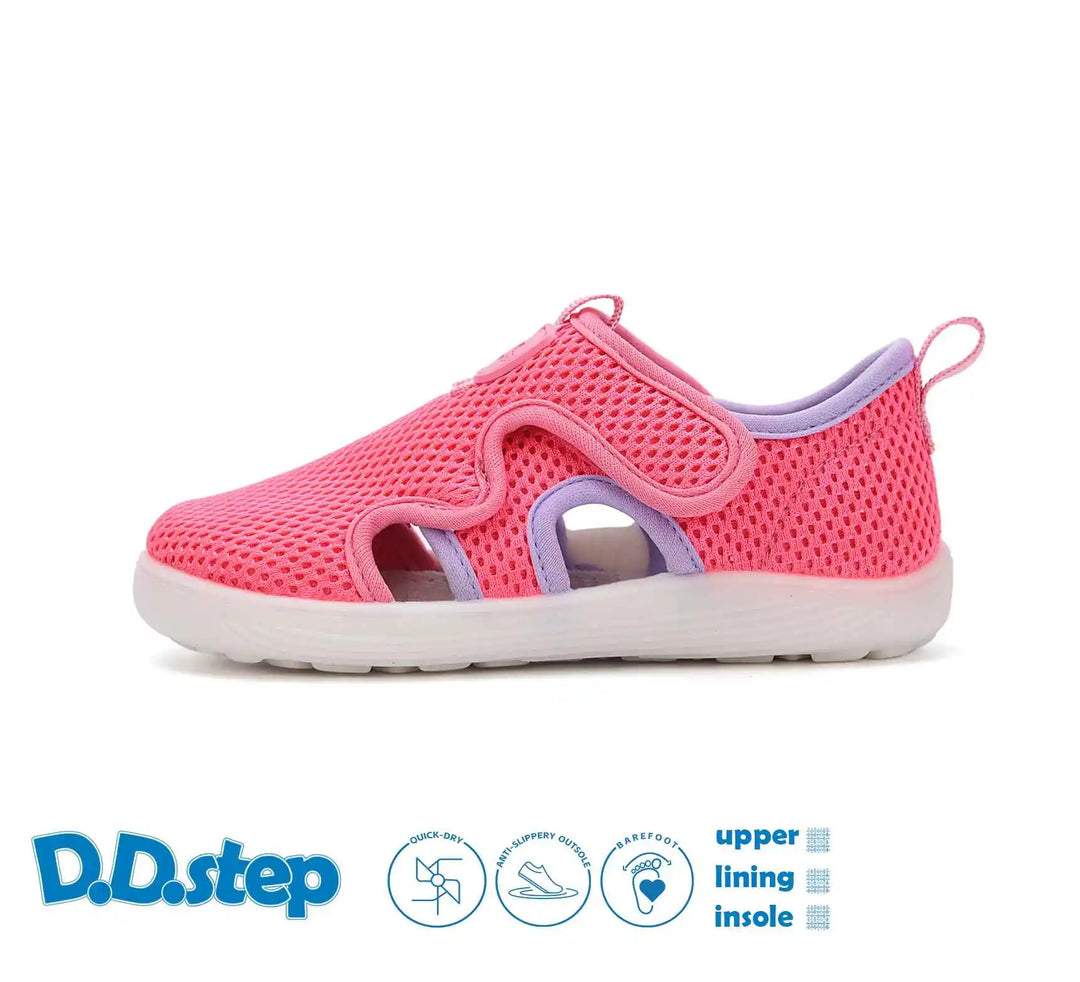 DDstep Kinder Barfuß Sport Sandalen Mädchen Stoffschuhe Babyrosa