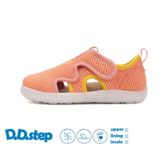 D.D.step Kinder Barfuß Sport Sandalen Mädchen Stoffschuhe Orange