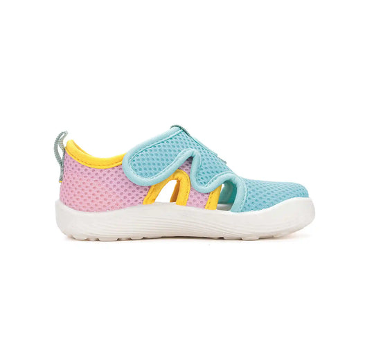D.D.step Kinder Barfuß Sport Sandalen Mädchen Stoffschuhe Türkis-Rosa