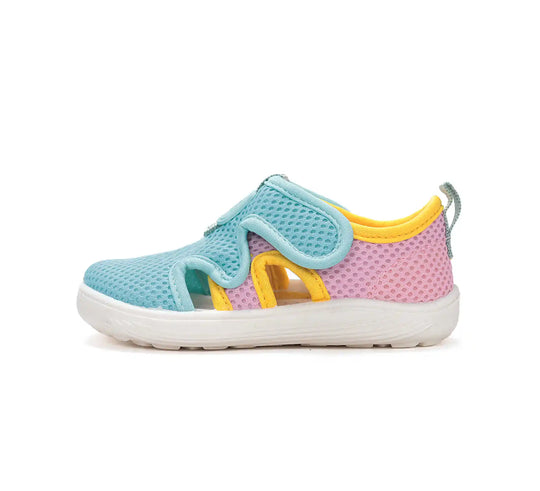 D.D.step Kinder Barfuß Sport Sandalen Mädchen Stoffschuhe Türkis-Rosa