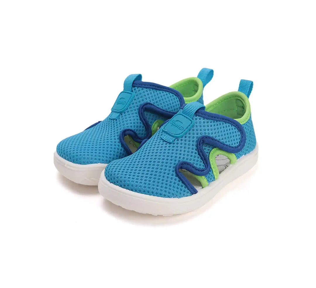 D.D.step Kinder Barfuß Sport Sandalen Jungen Stoffschuhe Hellblau