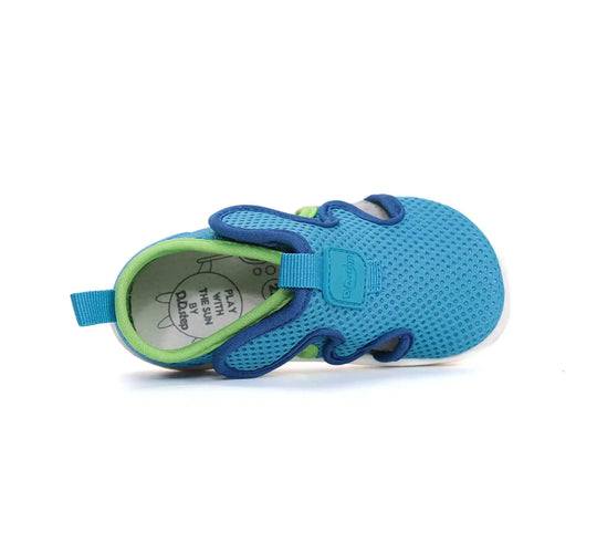 D.D.step Kinder Barfuß Sport Sandalen Jungen Stoffschuhe Hellblau