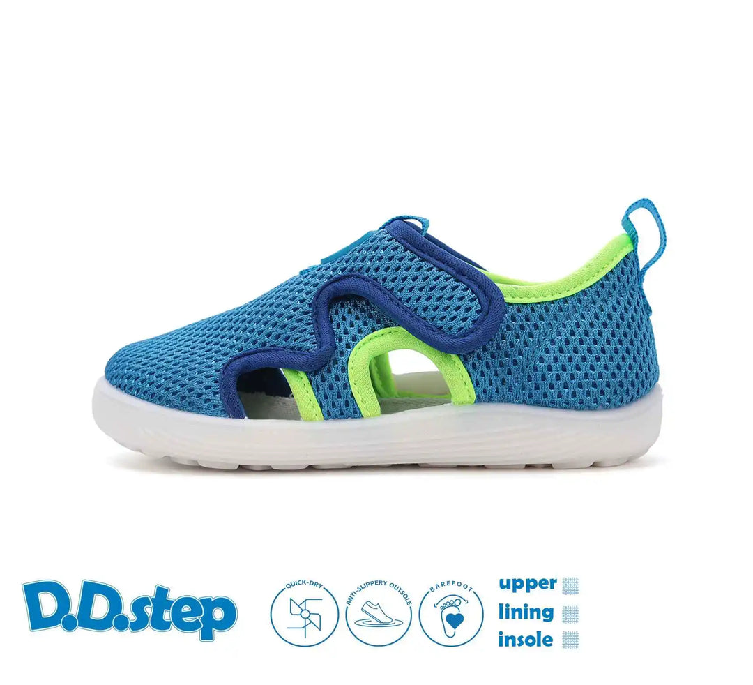 D.D.step Kinder Barfuß Sport Sandalen Jungen Stoffschuhe Hellblau
