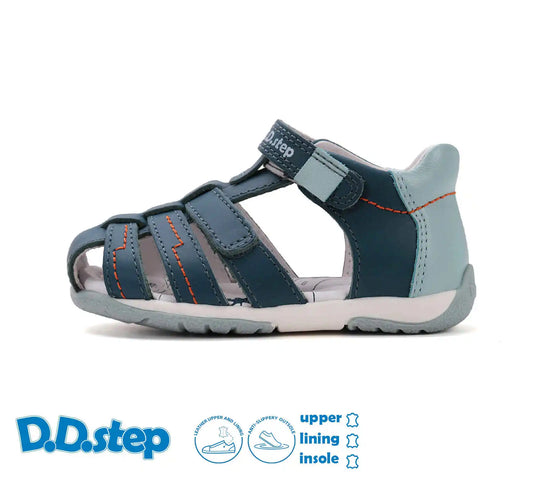 Kinder Sandalen Jungen Lederschuhe Königsblau D.D.step ddstep