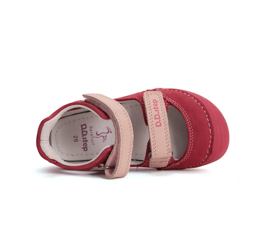 Kinder Barfuß Sandalen Mädchen Lederschuhe Rot D.D.step ddstep