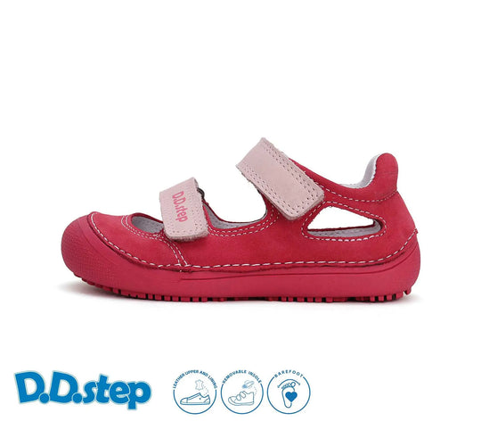 Kinder Barfuß Sandalen Mädchen Lederschuhe Rot D.D.step ddstep