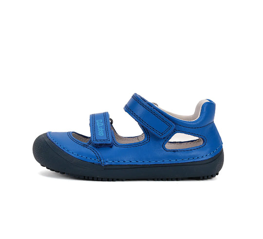 Kinder Barfuß Sandalen Jungen Lederschuhe Bermudablau D.D.step ddstep