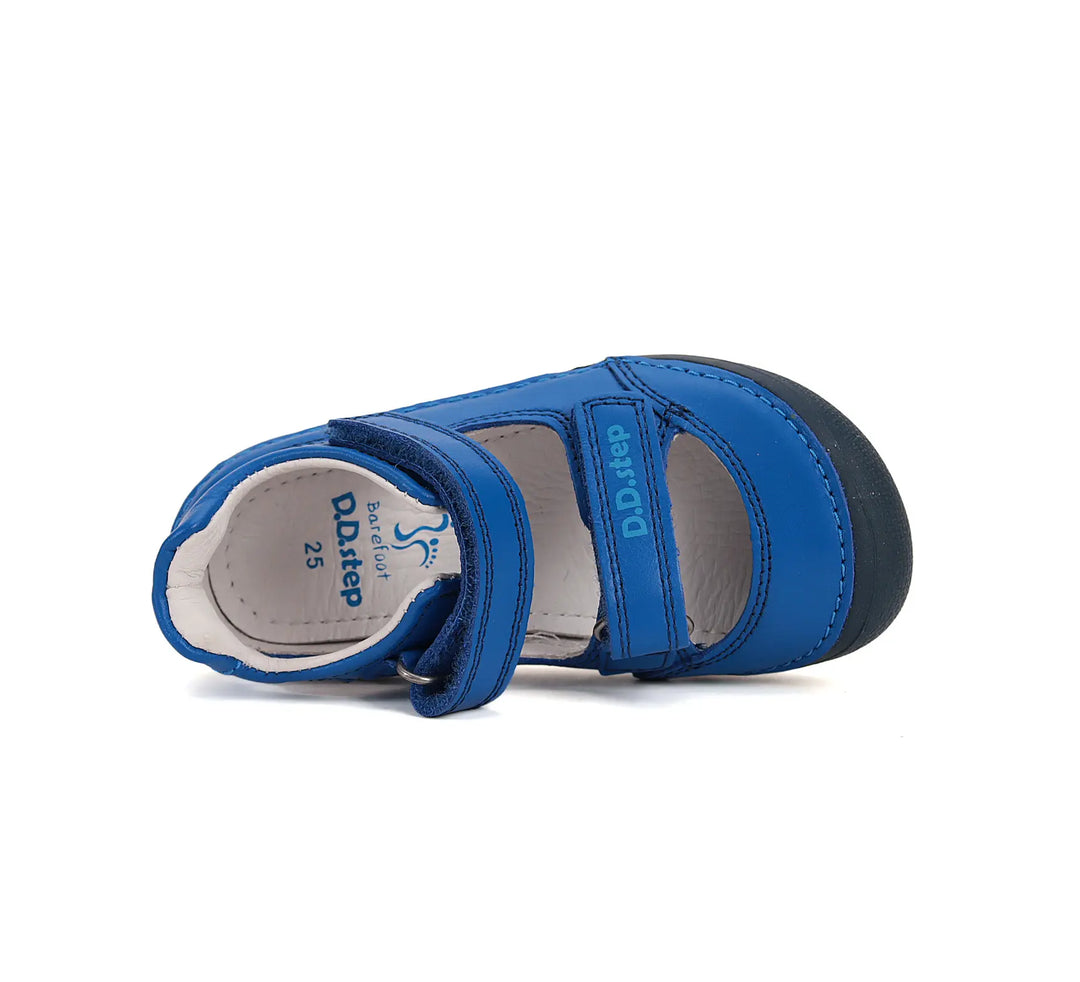 Kinder Barfuß Sandalen Jungen Lederschuhe Bermudablau D.D.step ddstep