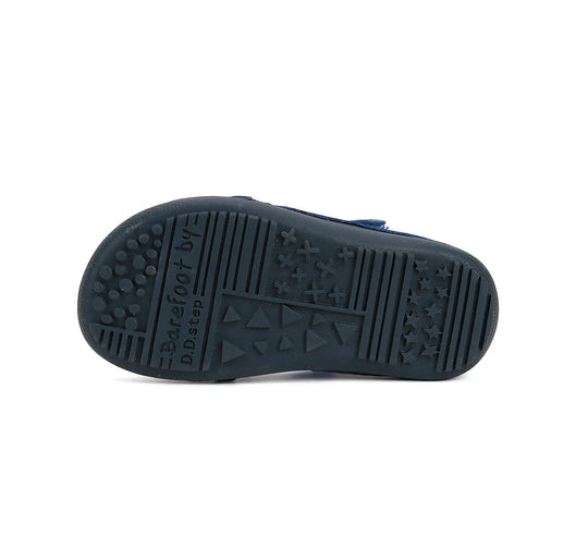 Kinder Barfuß Sandalen Jungen Lederschuhe Bermudablau D.D.step ddstep
