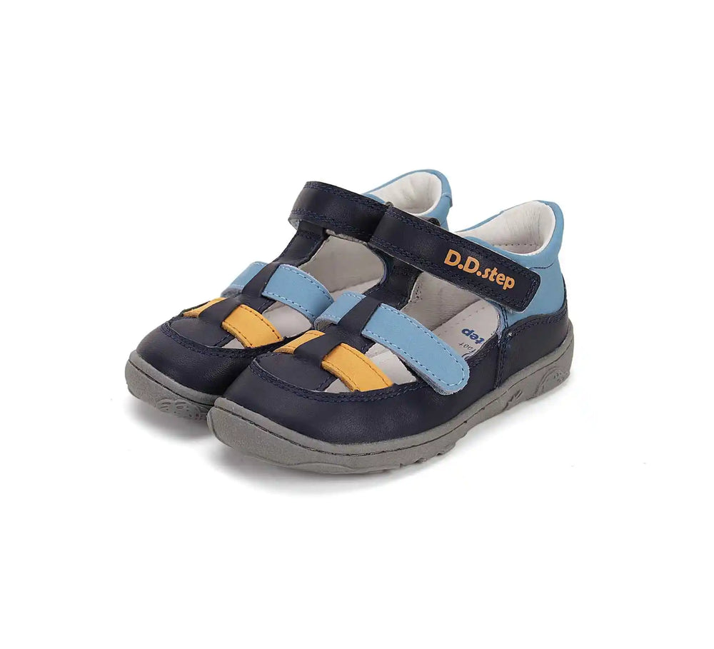Kinder Barfuß Sandalen Jungen Lederschuhe Hellblau D.D.step ddstep