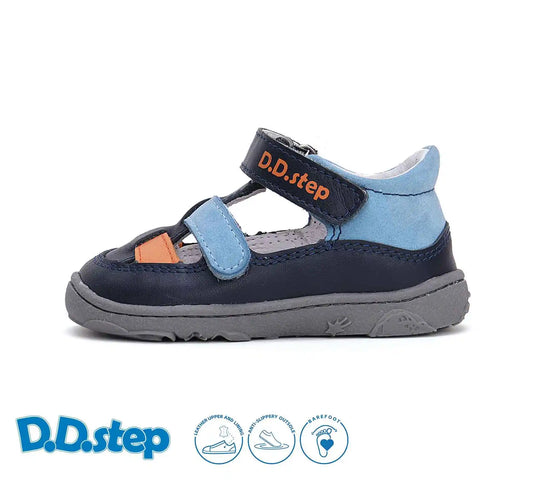 Kinder Barfuß Sandalen Jungen Lederschuhe Hellblau D.D.step ddstep