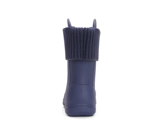 Kinder Gummistiefel Jungen in Royalblau, leicht und flexibel mit Fleece-Socke D.D.step ddstep