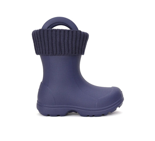 Kinder Gummistiefel Jungen in Royalblau, leicht und flexibel mit Fleece-Socke D.D.step ddstep