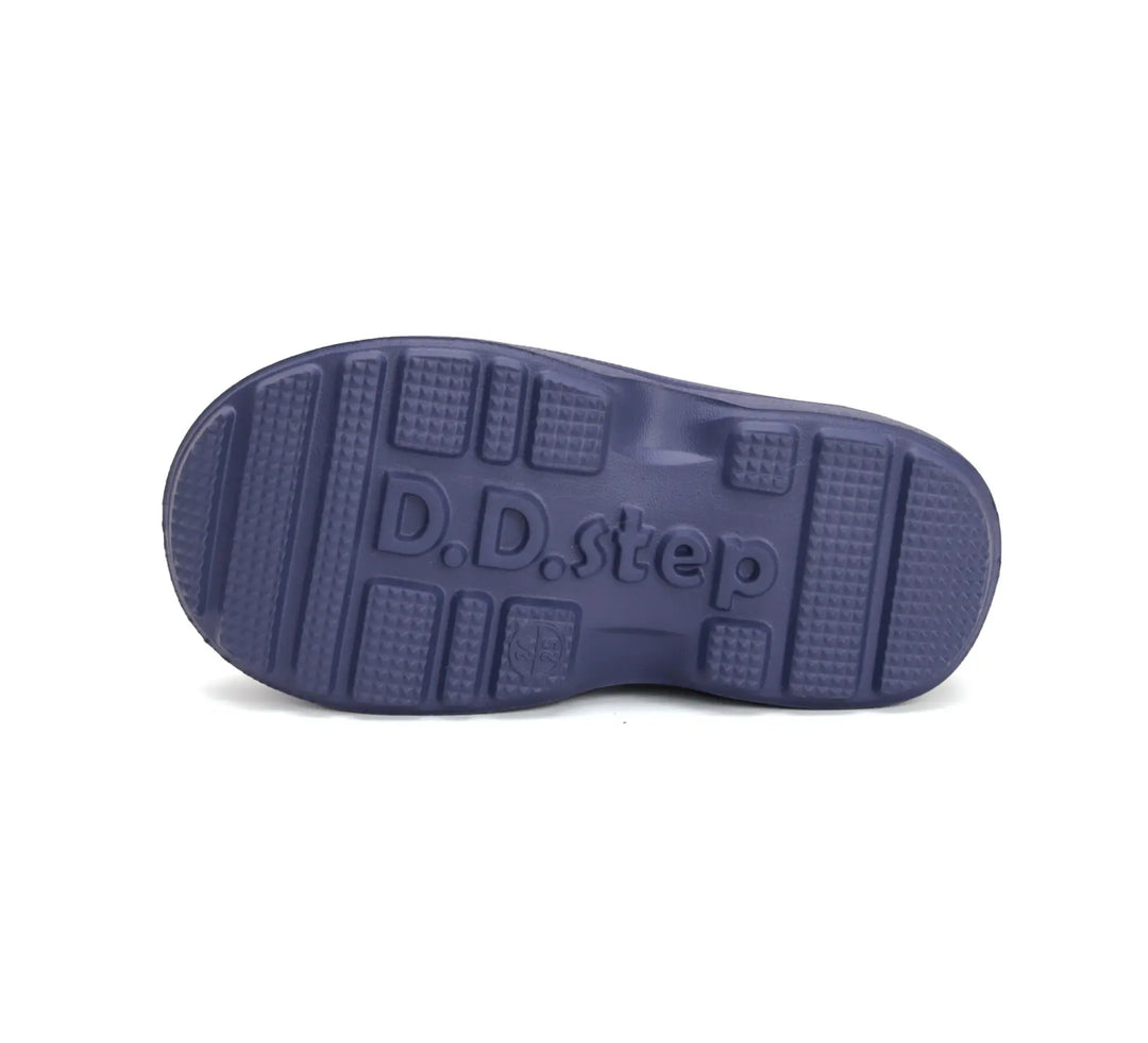 Kinder Gummistiefel Jungen in Royalblau, leicht und flexibel mit Fleece-Socke D.D.step ddstep