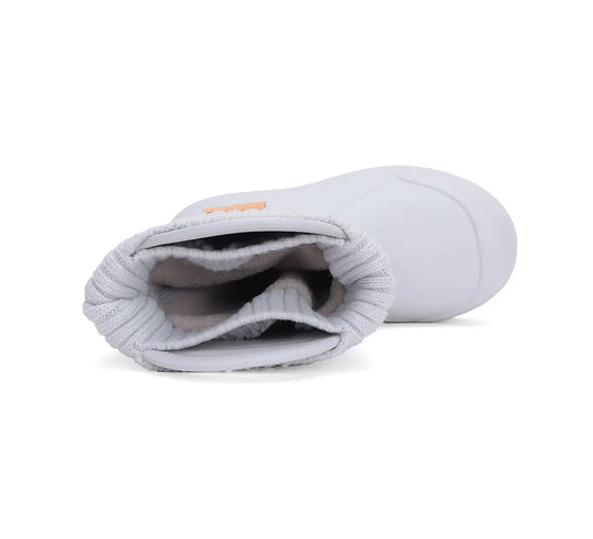 Kinder Gummistiefel Jungen in Grau, leicht und flexibel mit Fleece Socke D.D.step ddstep