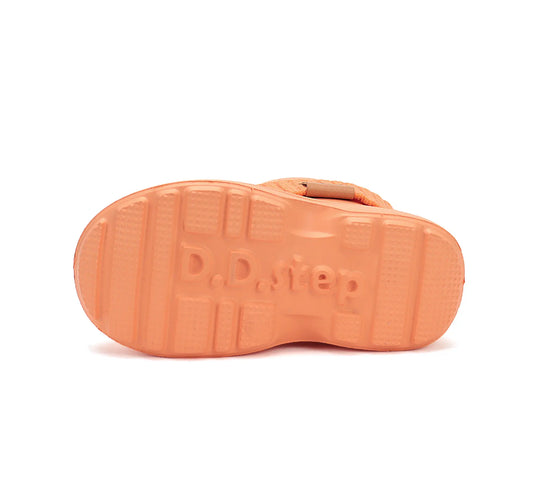 Kinder Gummistiefel Mädchen in Orange, leicht und flexibel mit Fleece Socke D.D.step ddstep