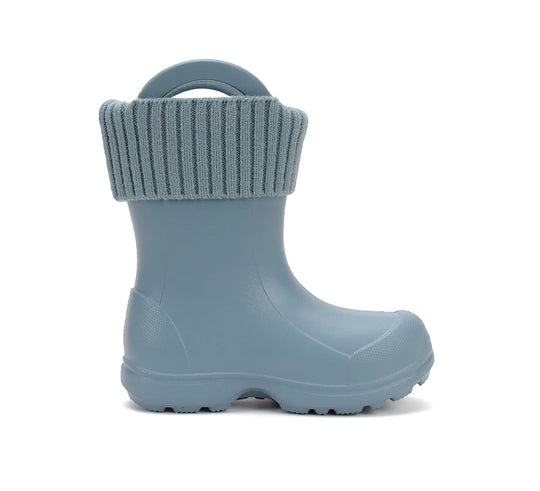 Kinder Gummistiefel Jungen in Skyblau, leicht und flexibel mit Fleece Socke D.D.step ddstep