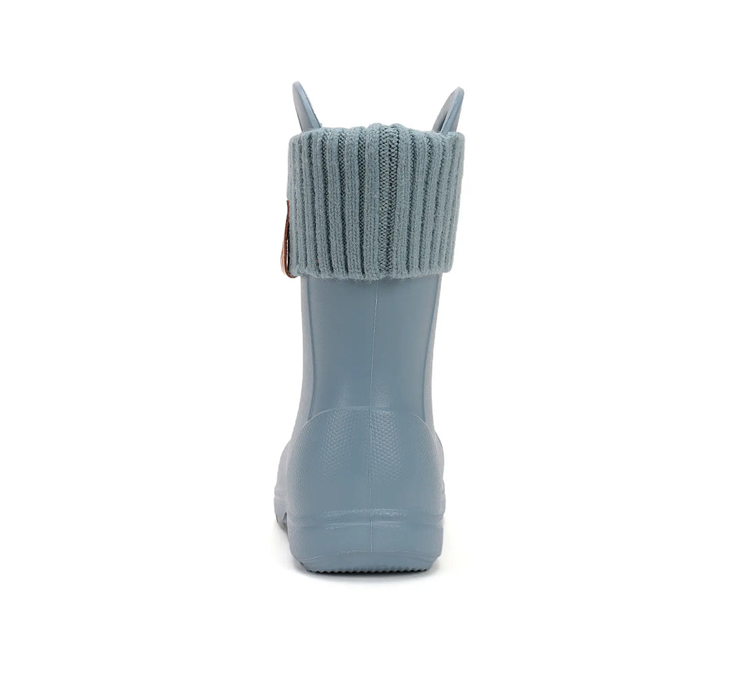Kinder Gummistiefel Jungen in Skyblau, leicht und flexibel mit Fleece Socke D.D.step ddstep