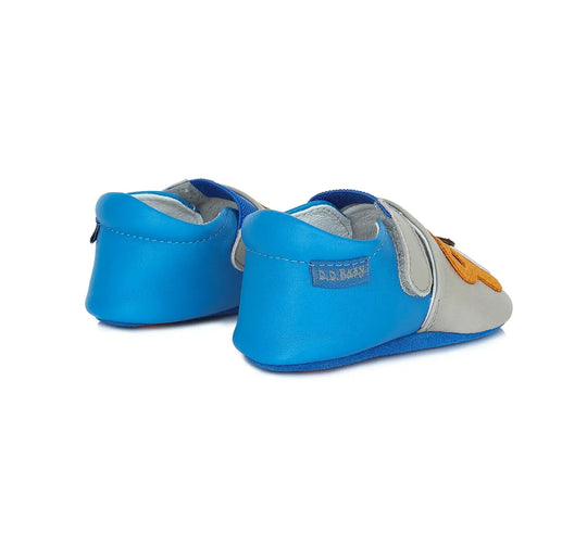 D.D.step Kinder Barfuß-Krabbelschuhe Grau K1596-381