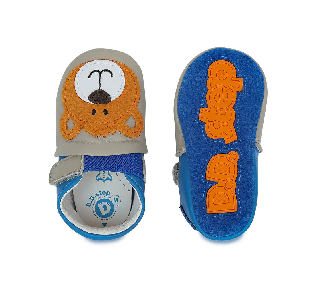 D.D.step Kinder Barfuß-Krabbelschuhe Grau K1596-381