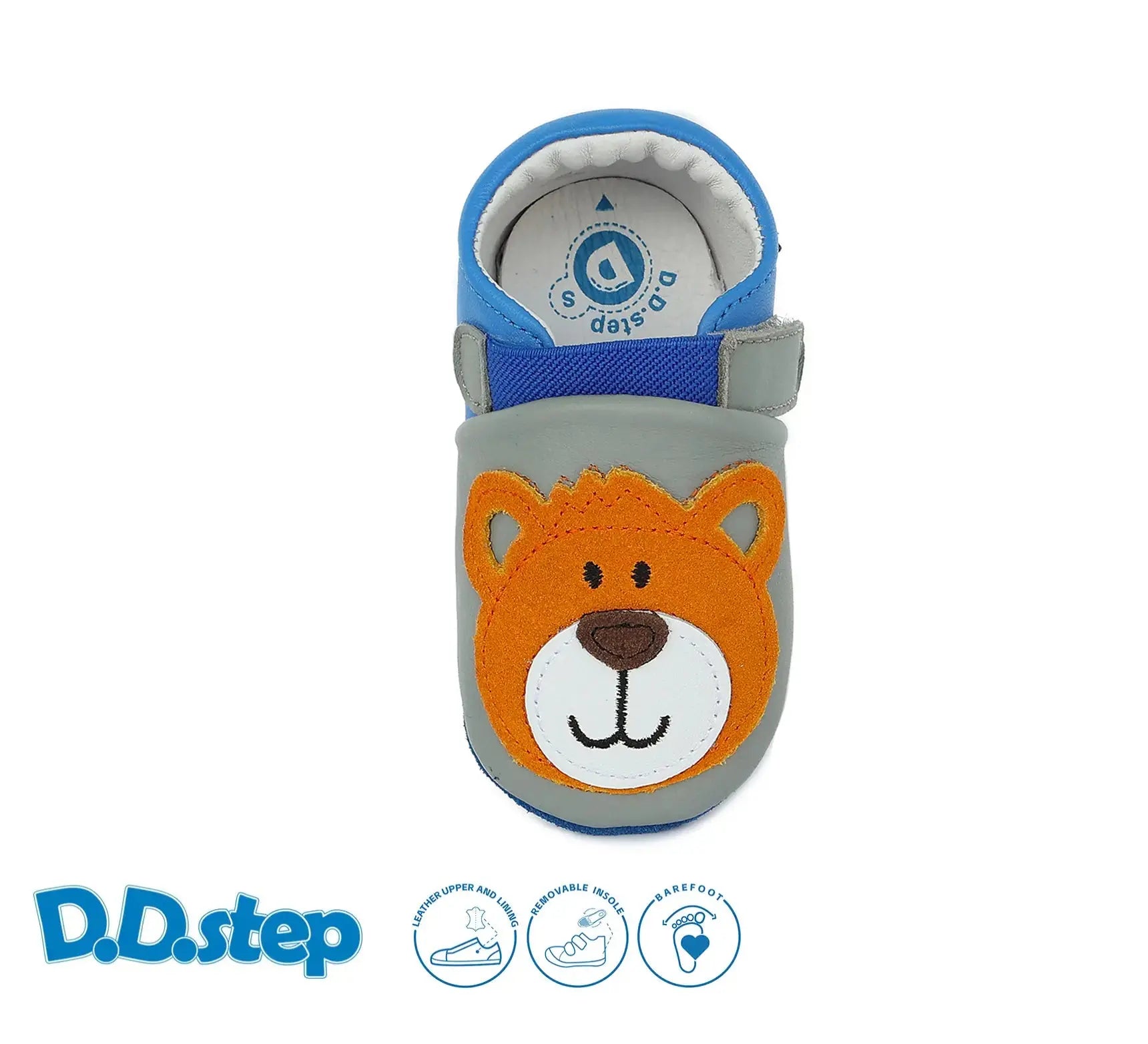 Baby Barfuß Grau Hausschuhe D.D.Step