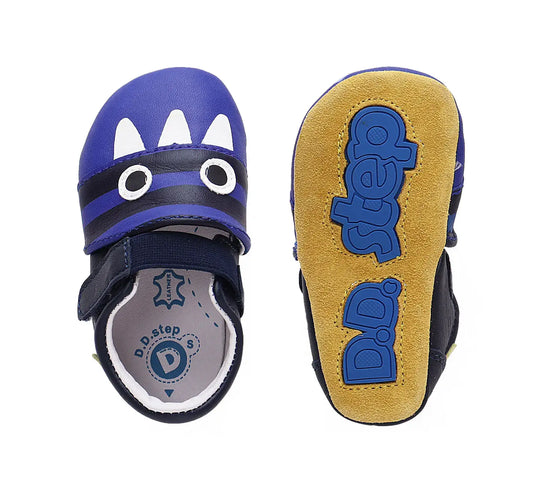 D.D.step Kinder Barfuß-Krabbelschuhe Bermudablau K1596-42307