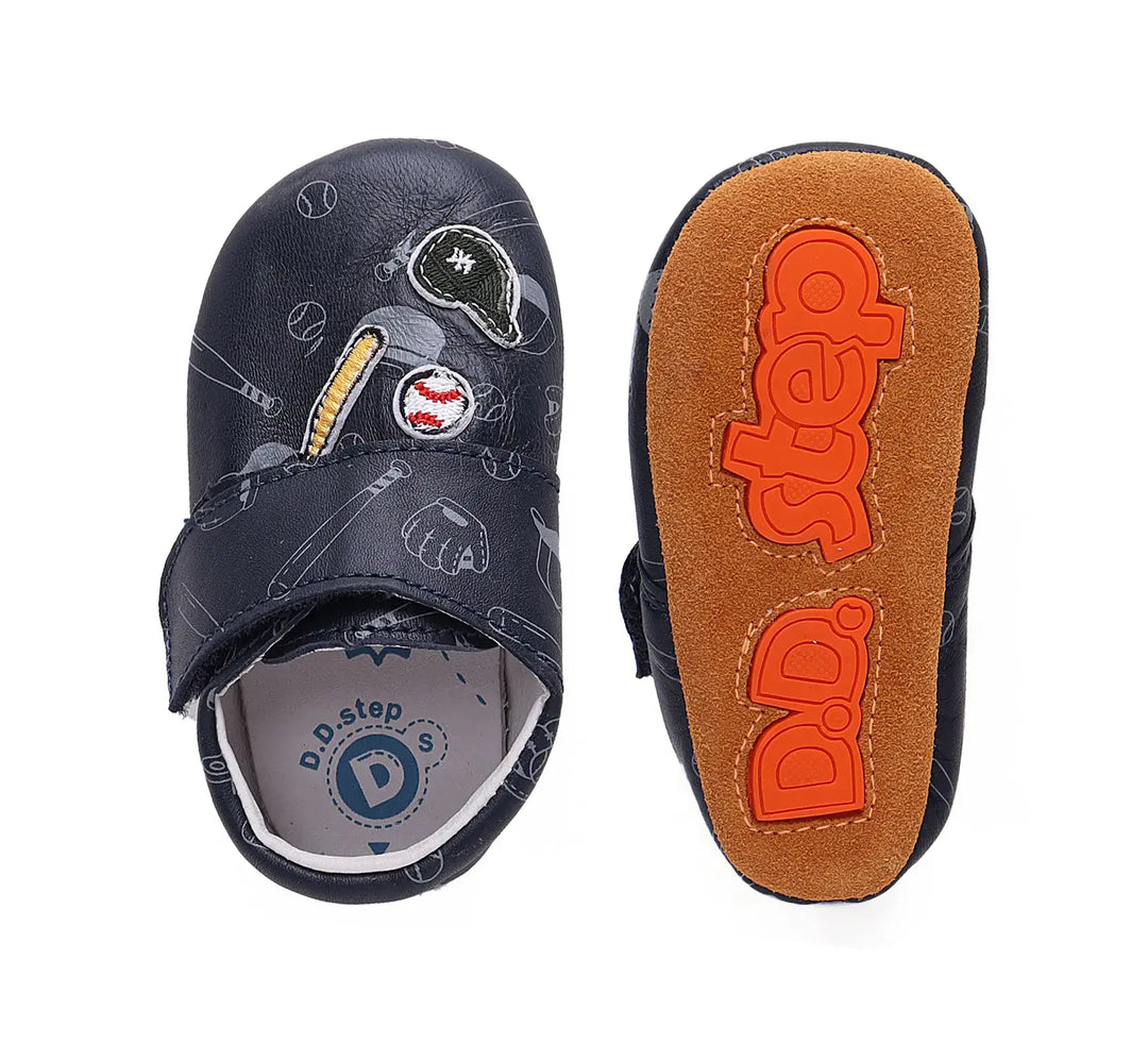 D.D.step Kinder Barfuß-Krabbelschuhe Königsblau K1596-42466