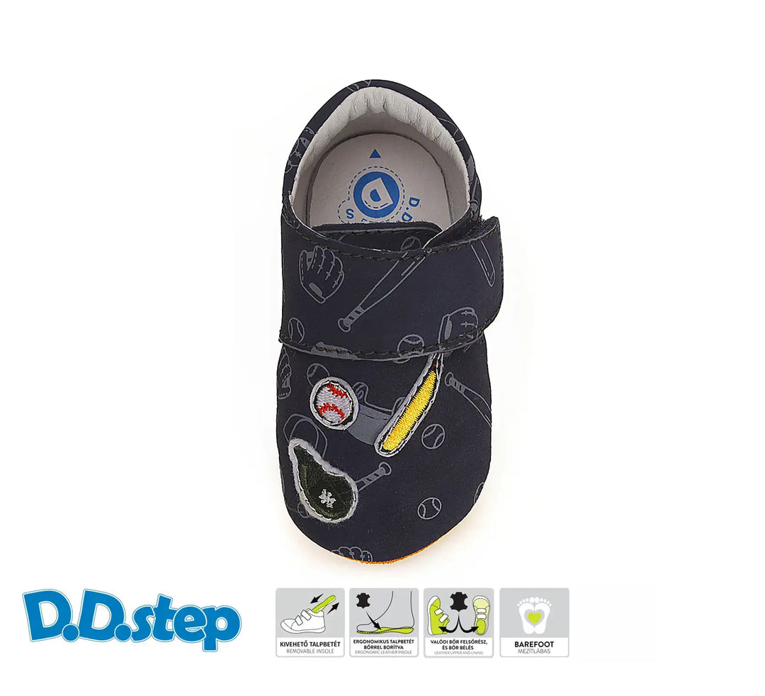 D.D.step Kinder Barfuß-Krabbelschuhe Königsblau K1596-42466