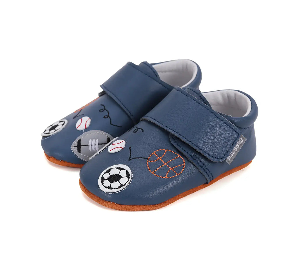D.D.step Kinder Barfuß-Krabbelschuhe Bermudablau K1596-51110