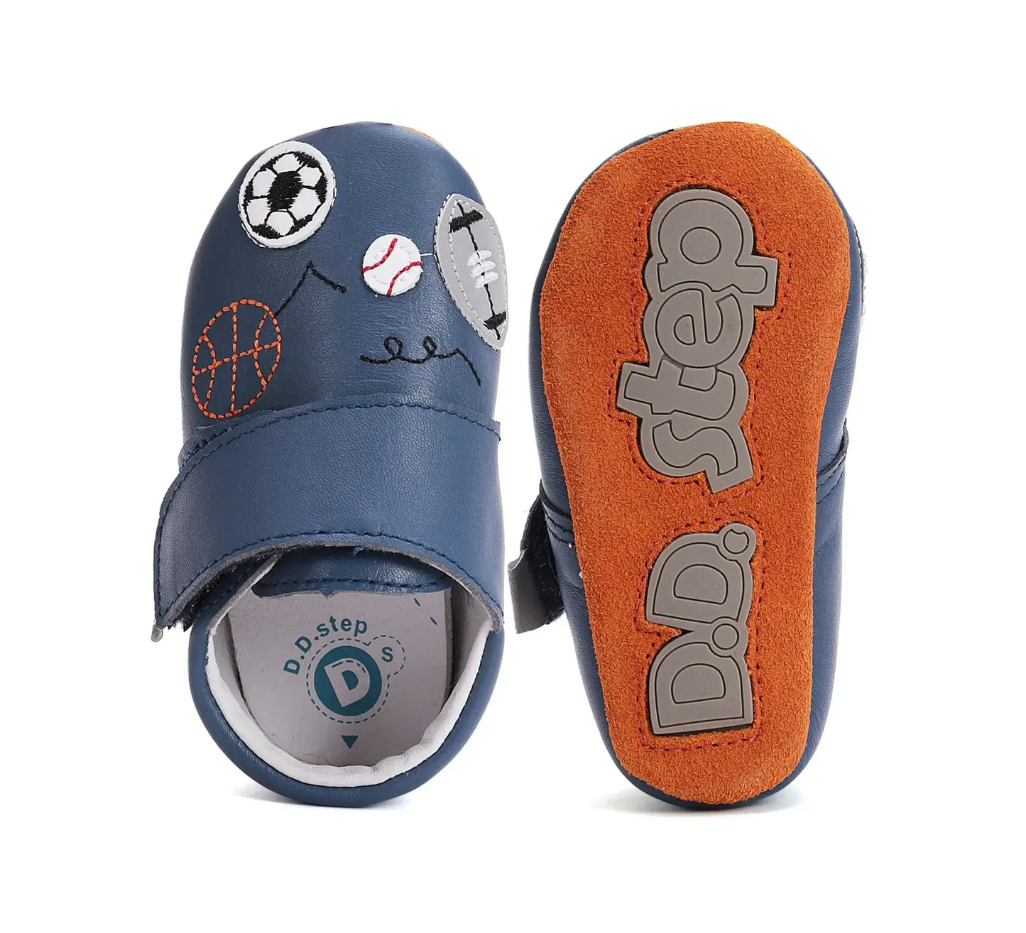 Baby Barfuß Bermudablau Hausschuhe D.D.Step