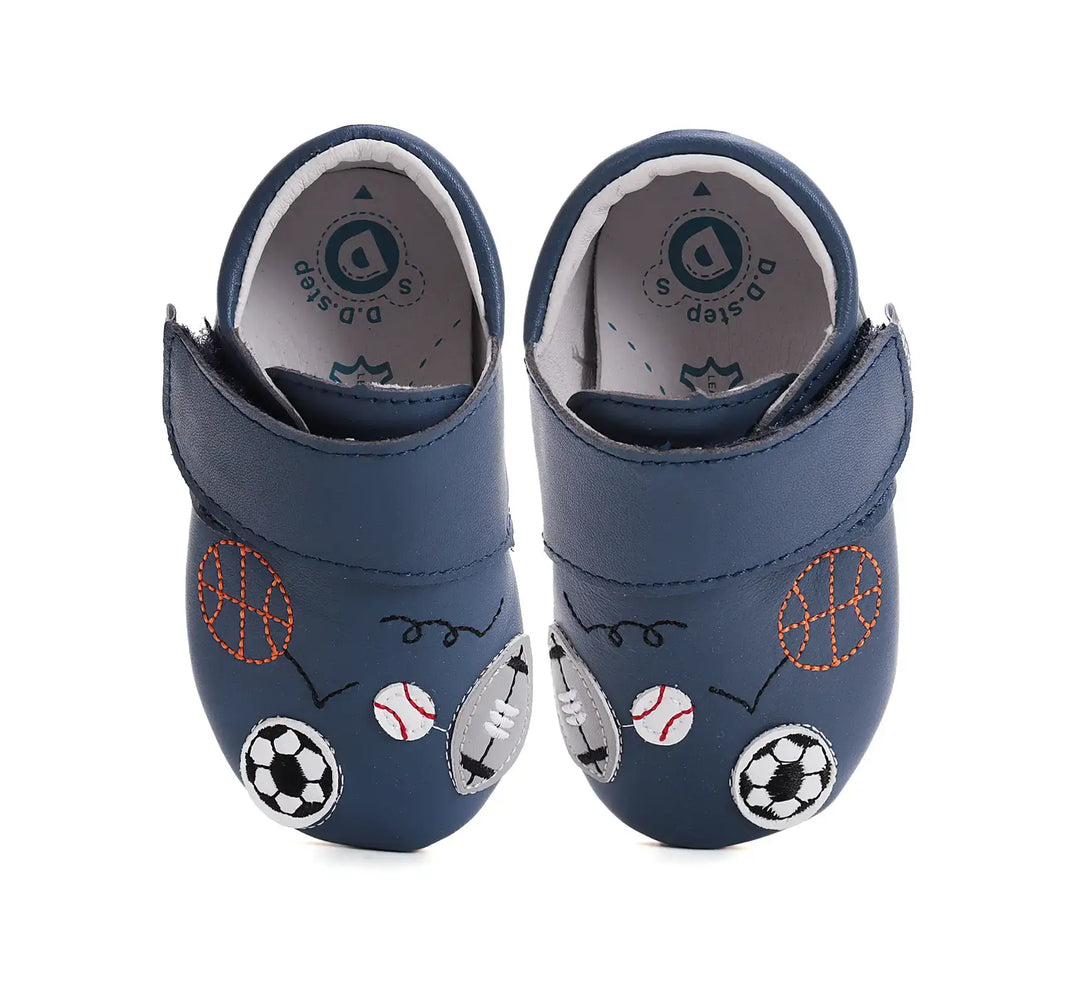 D.D.step Kinder Barfuß-Krabbelschuhe Bermudablau K1596-51110