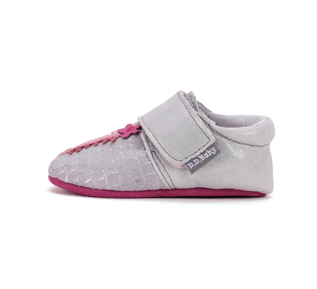 D.D.step Kinder Barfuß-Krabbelschuhe Silber K1596-51184