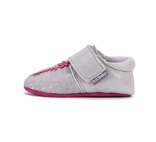D.D.step Kinder Barfuß-Krabbelschuhe Silber K1596-51184