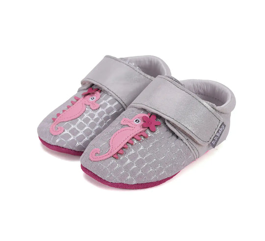 D.D.step Kinder Barfuß-Krabbelschuhe Silber K1596-51184