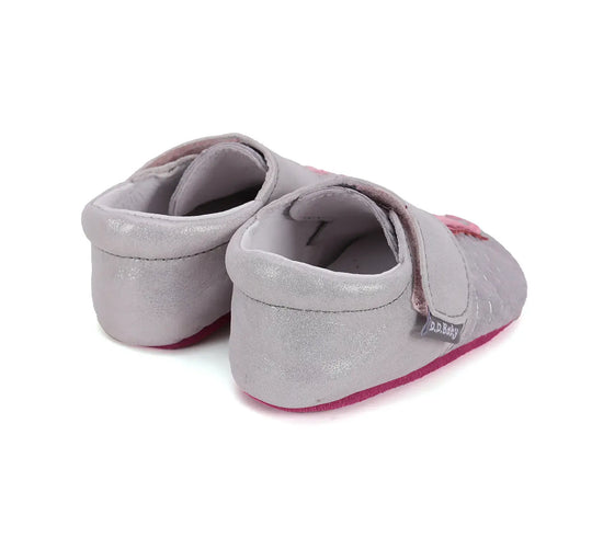 D.D.step Kinder Barfuß-Krabbelschuhe Silber K1596-51184