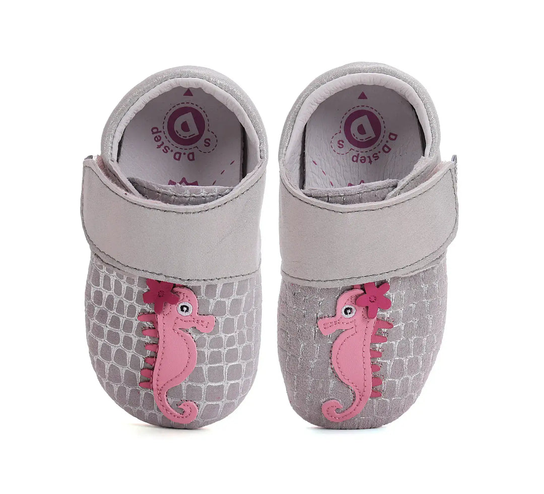 D.D.step Kinder Barfuß-Krabbelschuhe Silber K1596-51184