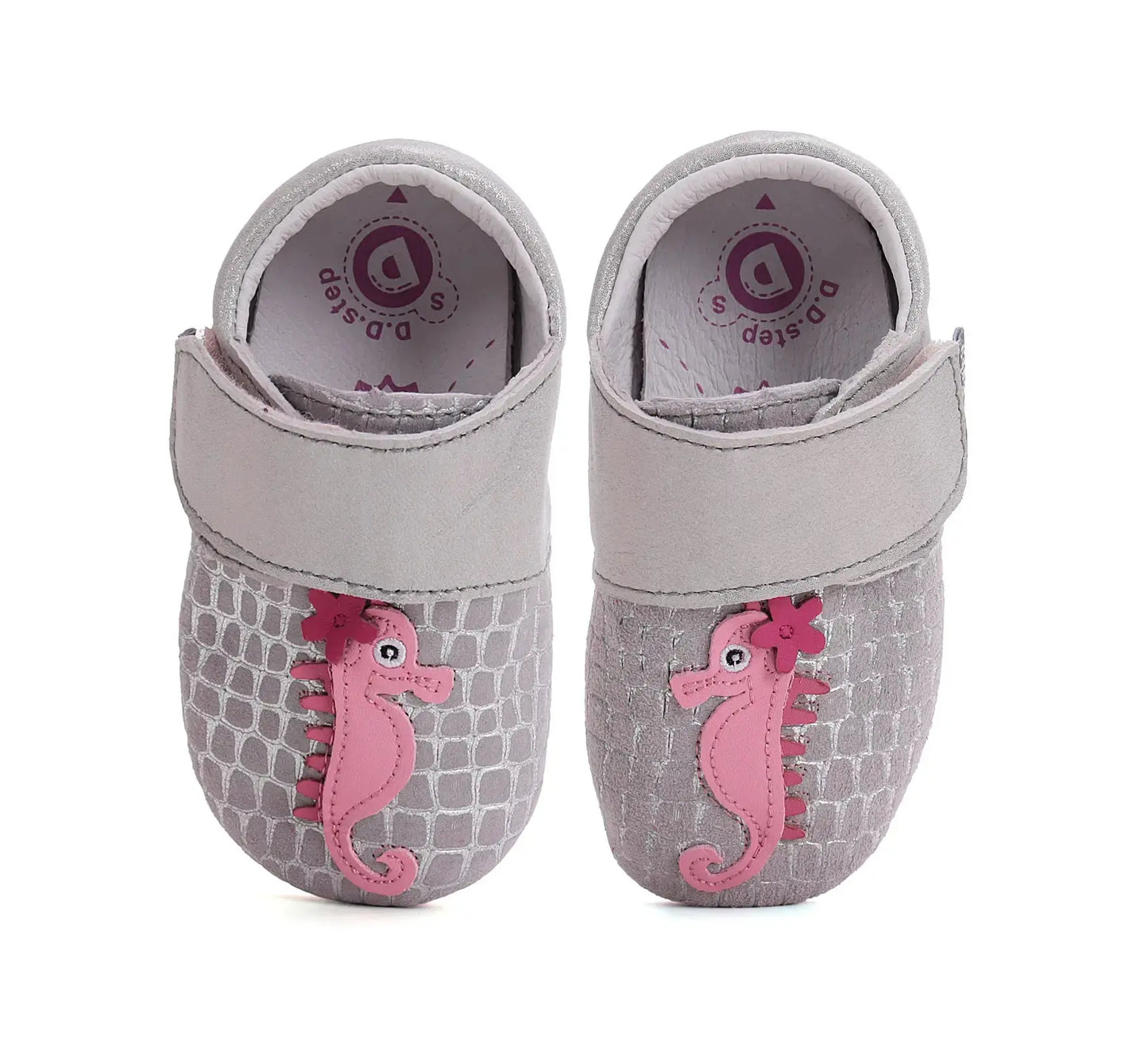 Baby Barfuß Silber Hausschuhe D.D.Step