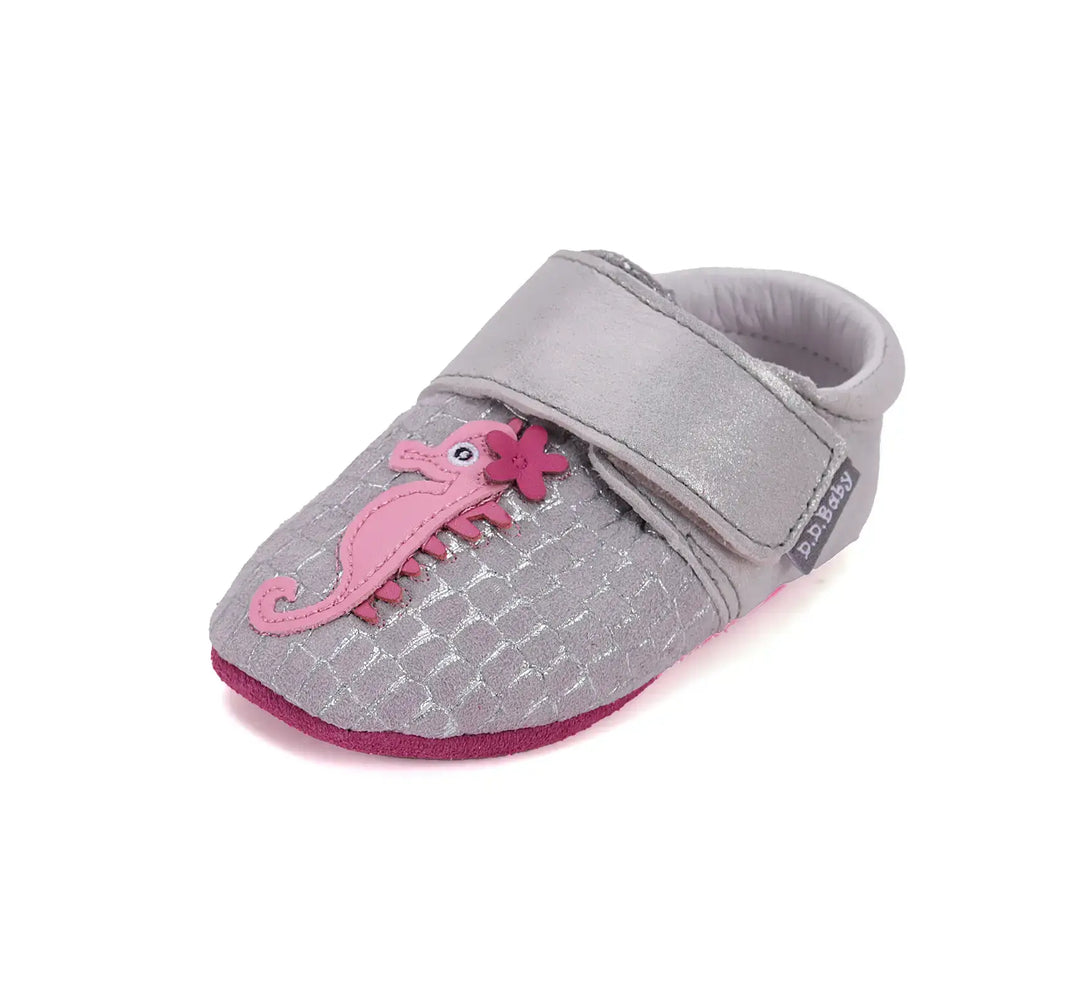D.D.step Kinder Barfuß-Krabbelschuhe Silber K1596-51184