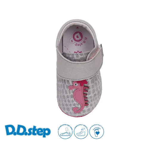 D.D.step Kinder Barfuß-Krabbelschuhe Silber K1596-51184